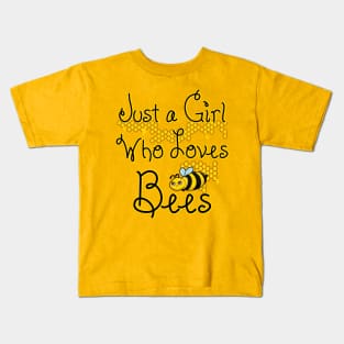 Just a Girl Who Loves Bees Kids T-Shirt